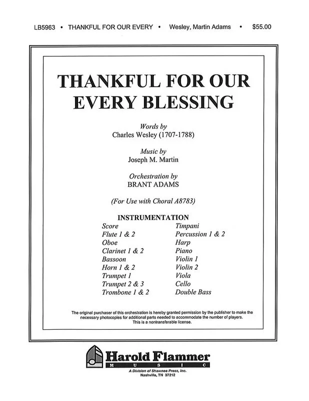 Thankful For Our Every Blessing From Test Of Pra Book