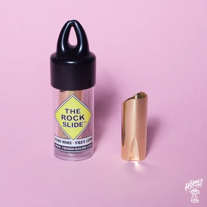 The Rock Slide – Polished Brass guitar slide
