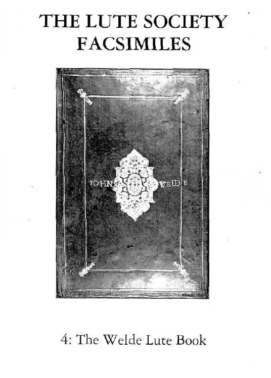 The Welde Lute Book
