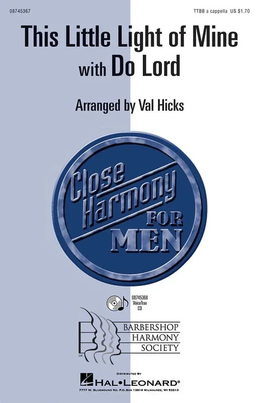 This Little Light Of Mine TTBB A Cappella (Octavo)