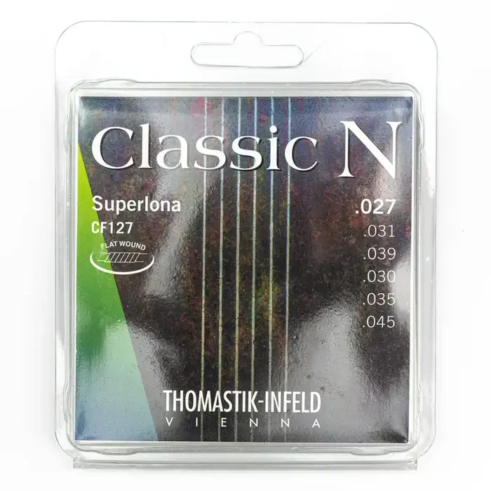 Thomastik-Infeld CF127 Chrome Flat Wound Classical Guitar Strings, Light Tension