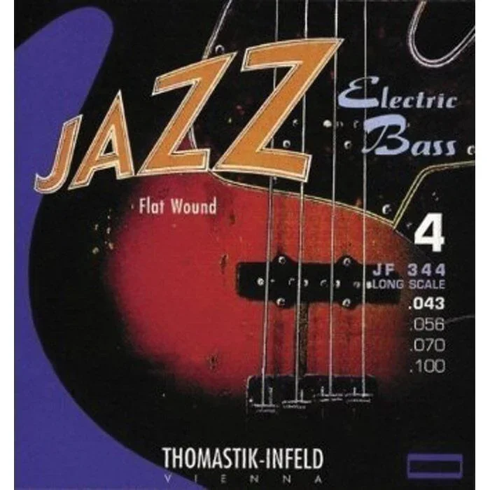 Thomastik JF344 Jazz Flat Wound Electric Bass Strings 43-100 Set