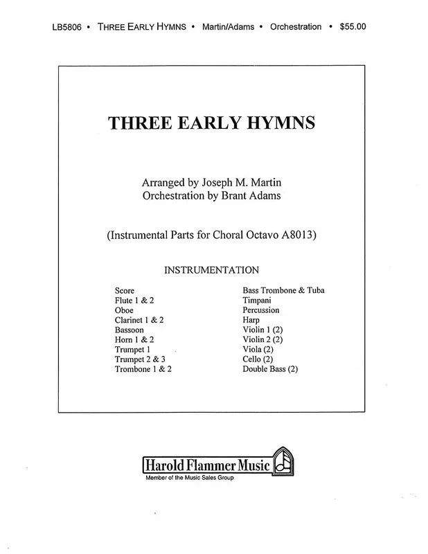 Three Early Hymns Orchestration Book