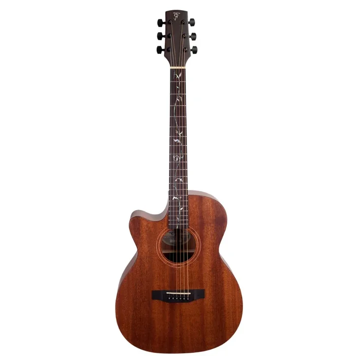 Timberidge ‘Messenger Series’ Mahogany Solid Top Acoustic-Electric ‘Small Body Cutaway Guitar with ‘Tree Of Life’ Inlay Left-Handed (Natural Gloss)
