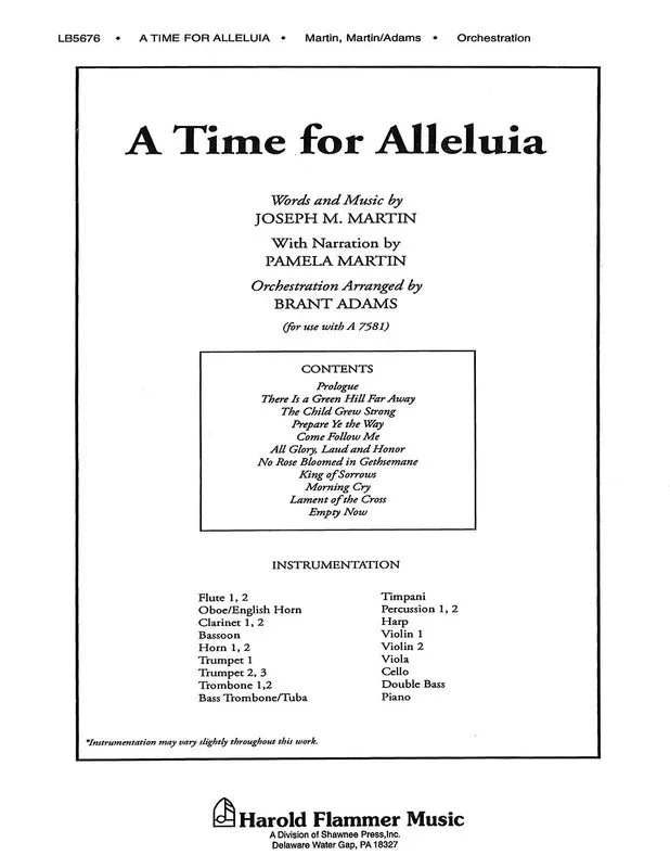 Time For Alleluia A Orchestration Book