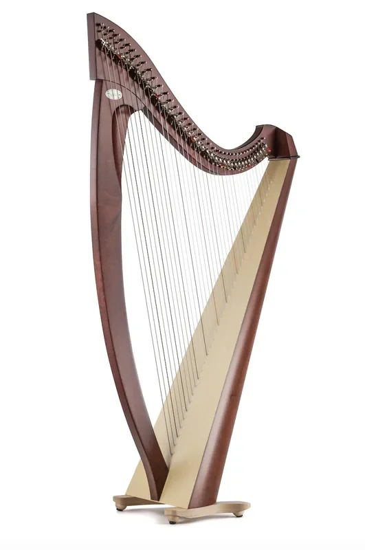 Titan 38 string harp (BioCarbon strings) in mahogany finish by Salvi