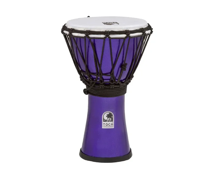 Toca Freestyle Coloursound 7 ” Rope Tuned Djembe in Metallic Indigo