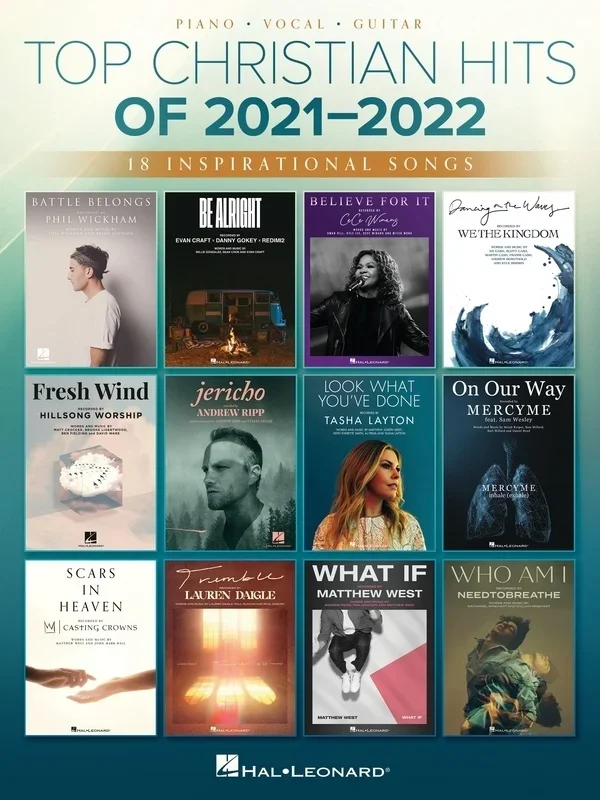 Top Christian Hits Of 2021-2022 Pvg Softcover Book (Guitar|Piano|Vocal)