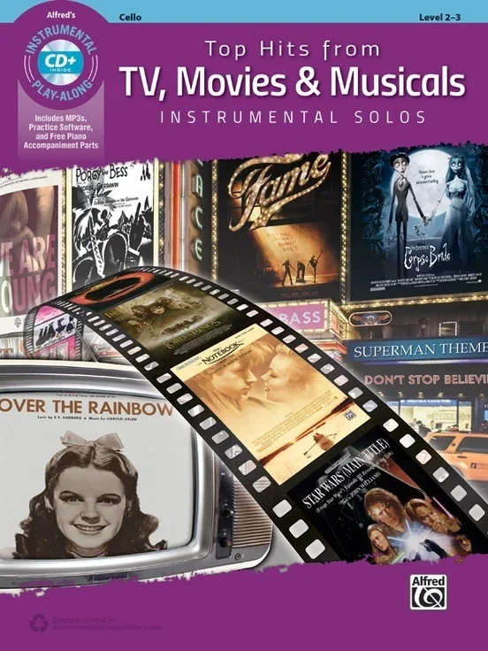 Top Hits From Tv Movies & Musicals Cello Book/CD