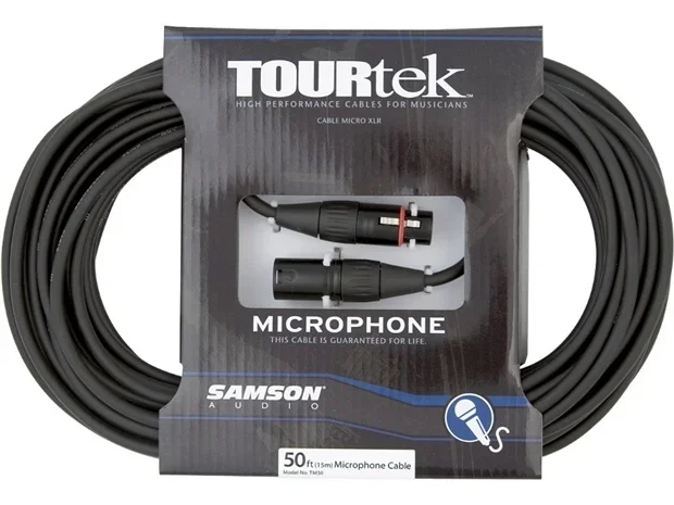 TourTek : TourTek 50′ XLR to XLR Microphone Cable (15.24m)