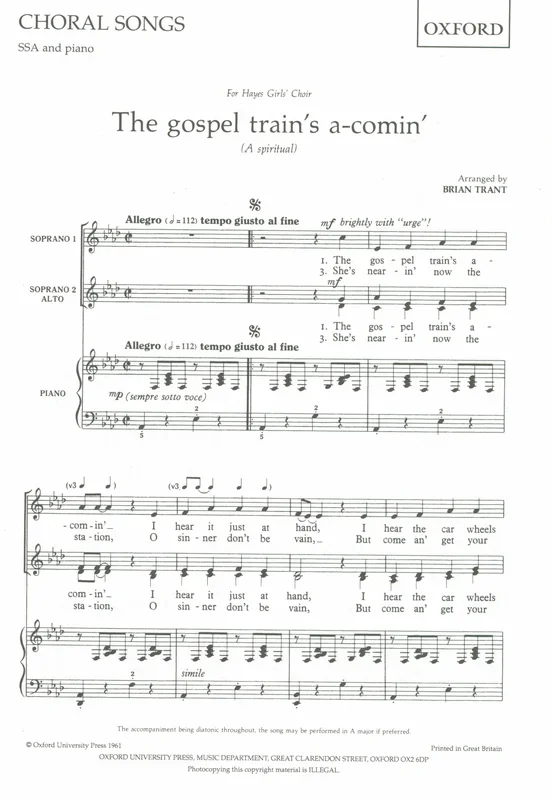 Trant: The gospel train’s a-comin’