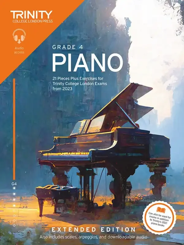 Trinity Piano Exam Pieces Plus Exercises From 2023 – Grade 4 (Extended Edition)