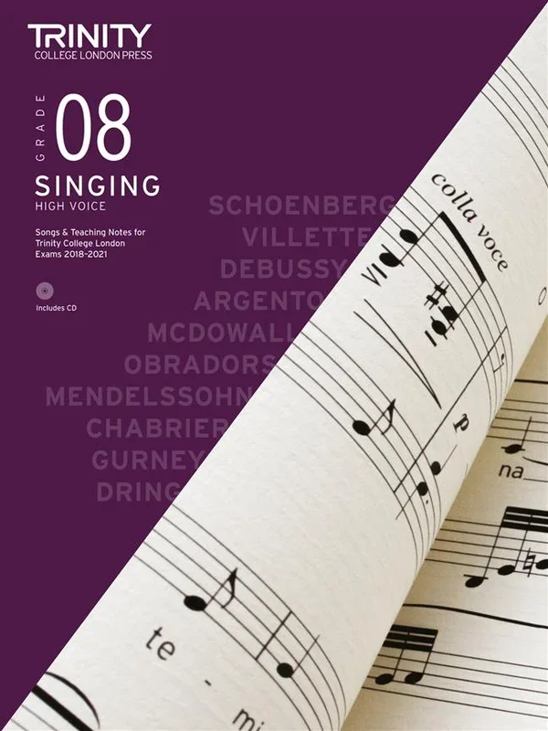 Trinity Singing 2018-21, Grade 8 High Voice Book/CD