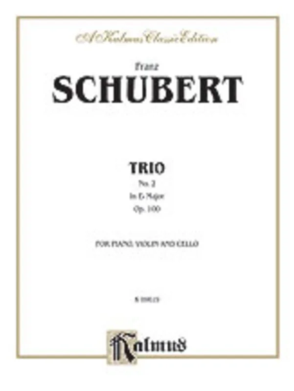 Trio No 2 E Flat Op 100 Violin Vc Piano Book