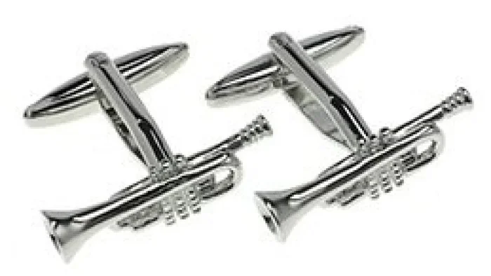 Trumpet Cufflinks in Silver Box