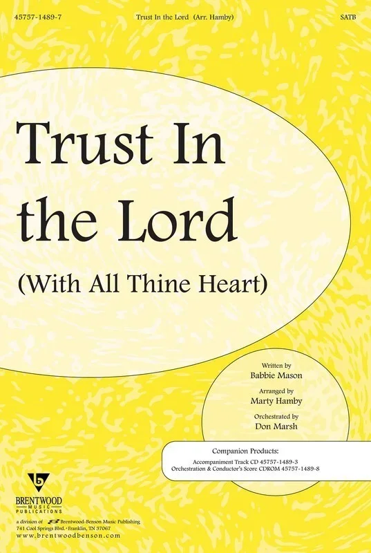 Trust In The Lord Pray SATB
