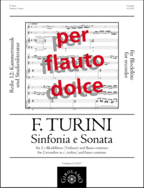 Turini Sinfonia and Sonata for 2 Recorders and Continuo