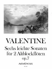 Valentine 6 Easy Sonatas for 2 Alto Recorders