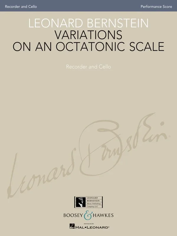 Variations On An Octatonic Scale Recorder/Cello Book