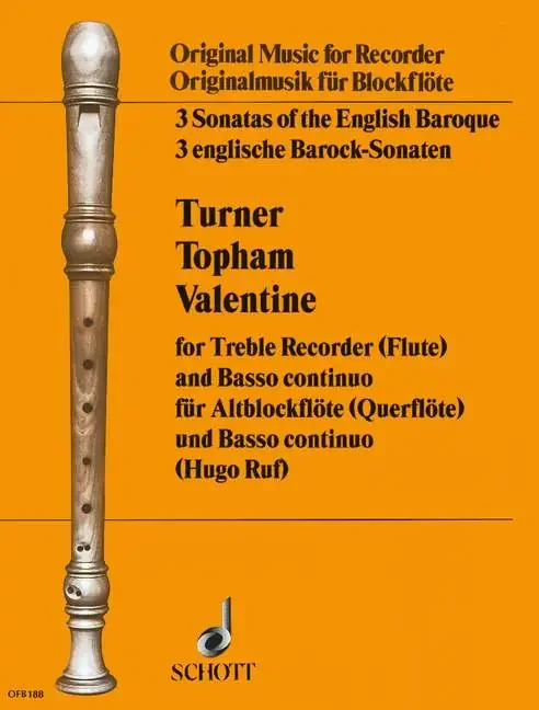 Various 3 Sonatas of the English Baroque for Alto Recorder and Basso Continuo