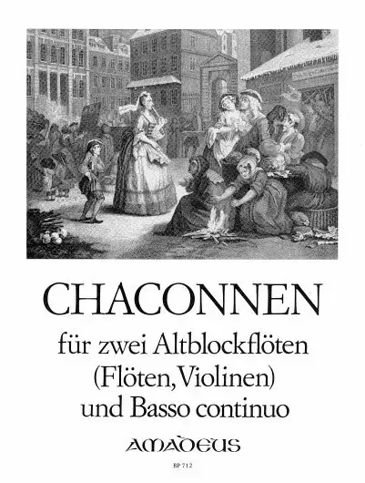 Various Chaconnes for 2 Treble Recorders and Basso Continuo