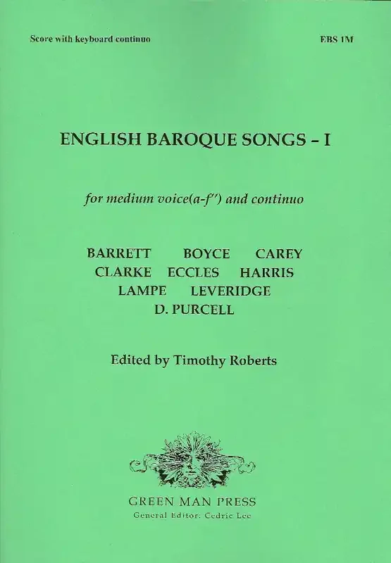 Various English Baroque Songs for Medium Voice- Volume I