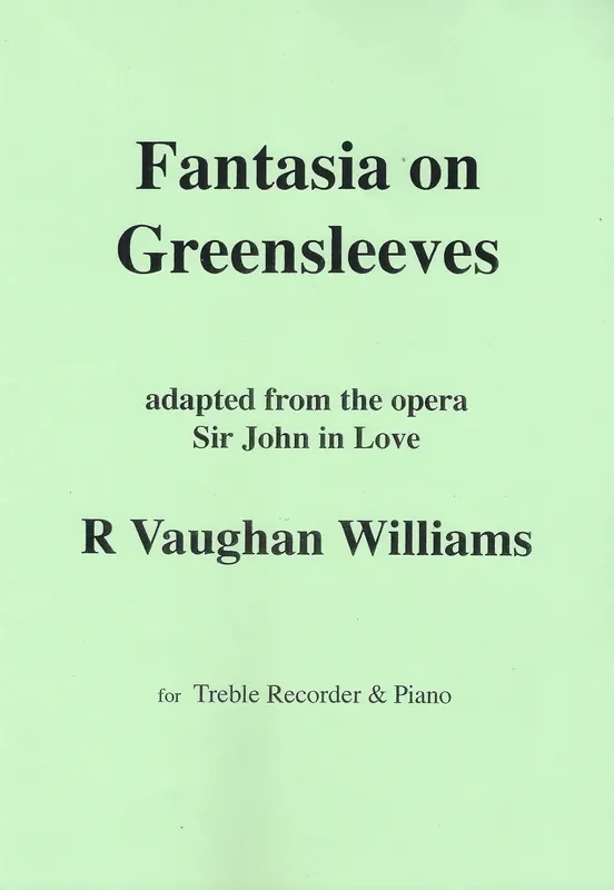 Vaughan Williams Fantasia on Greensleeves for Treble Recorder and Piano