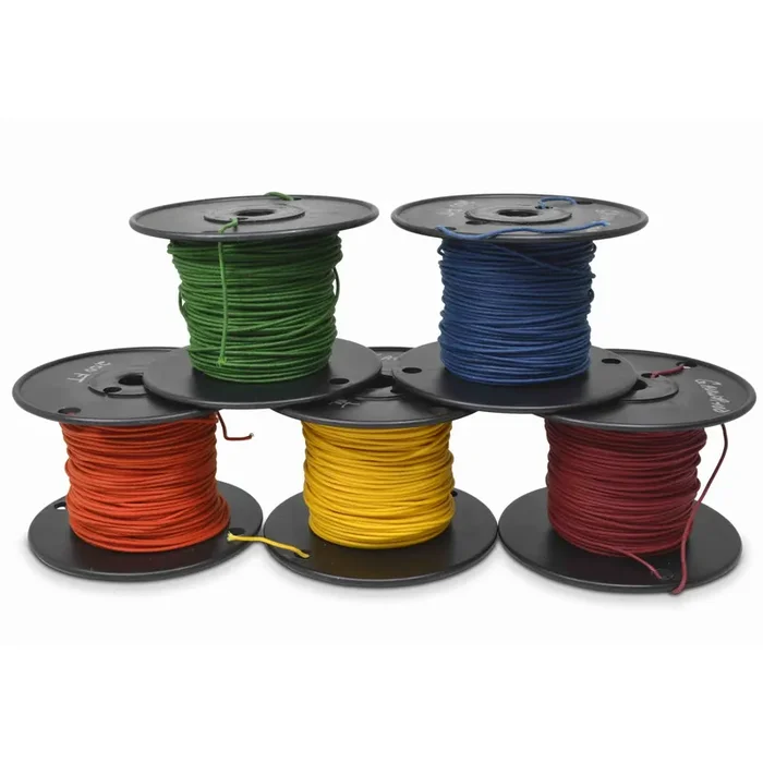 Vintage 22 Gauge Cloth-Covered Wire, Various Colours, Bulk Reel – 100 Ft Length
