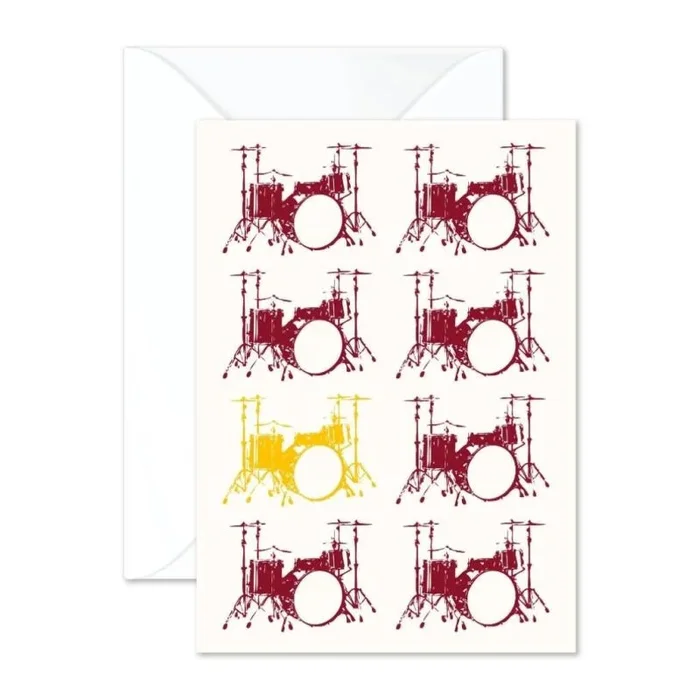 Vintage Drums Greetings Card