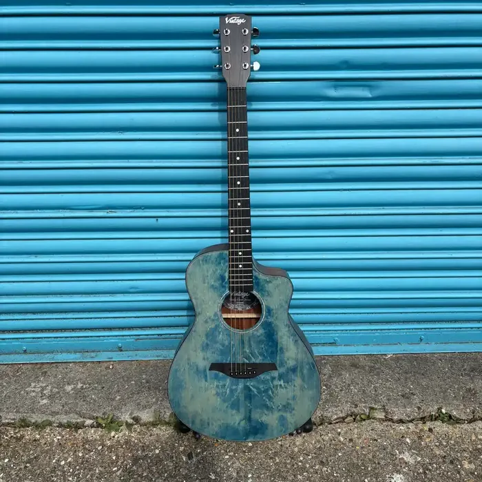 Vintage Pacific Coast Series Acoustic Guitar Denim Blue