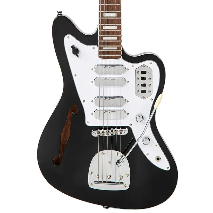 Vintage REVO Series ‘Surfmaster‘ Quad Electric Guitar – Boulevard Black