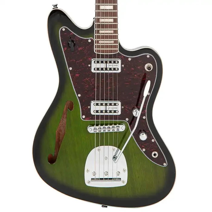 Vintage REVO Series ‘Surfmaster‘ Thinline Twin Electric Guitar – Greenburst