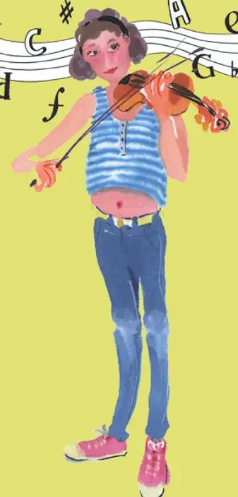 Violin Greetings Card – Mary Woodwin Design