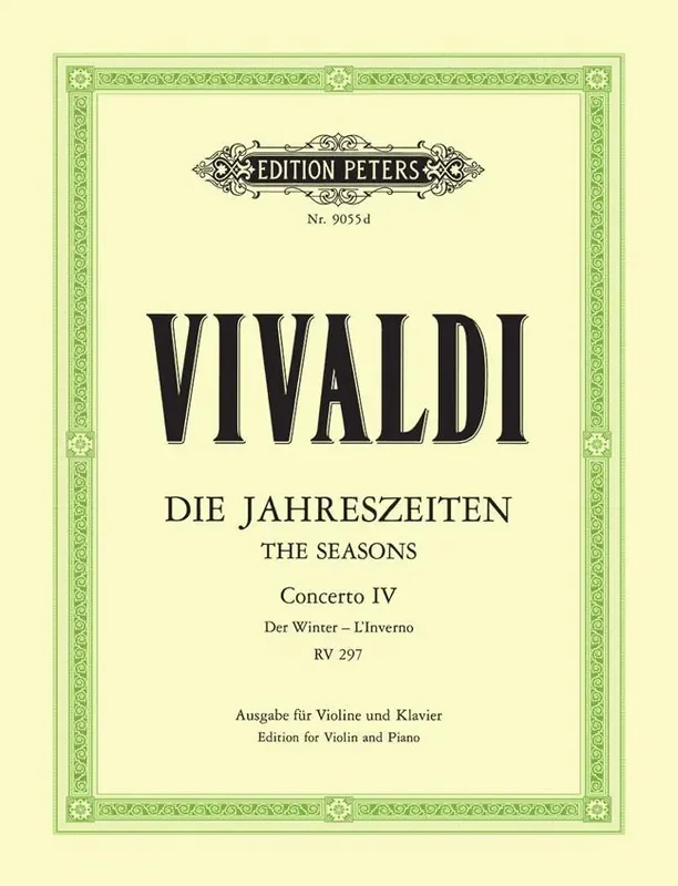 Vivaldi – The Seasons Concerto IV – Winter – RV 297 (Violin and Piano)