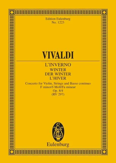 Vivaldi, Antonio : Vivaldi, Antonio : The Four Seasons, “Winter” F Minor – violin, strings and basso continuo – Schott