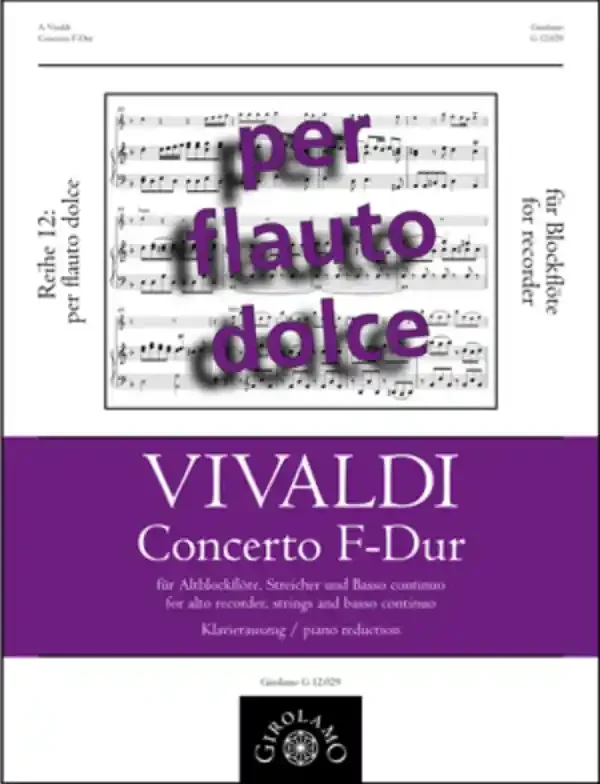 Vivaldi Concerto in F Major for Alto Recorder and Keyboard