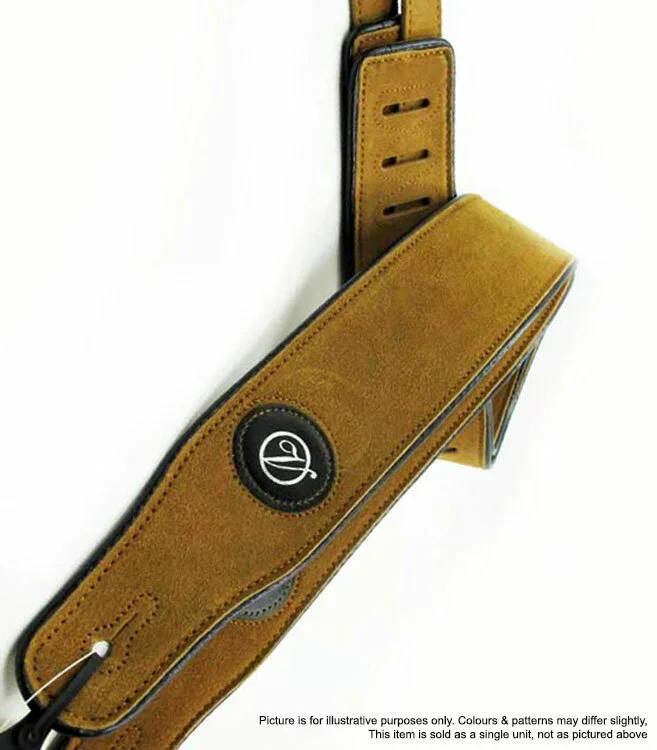 Vorson Tan Suede Leather Guitar Strap