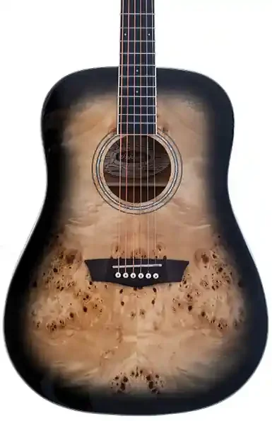 Washburn BURL D Deep Forest Dreadnought – Black Fade