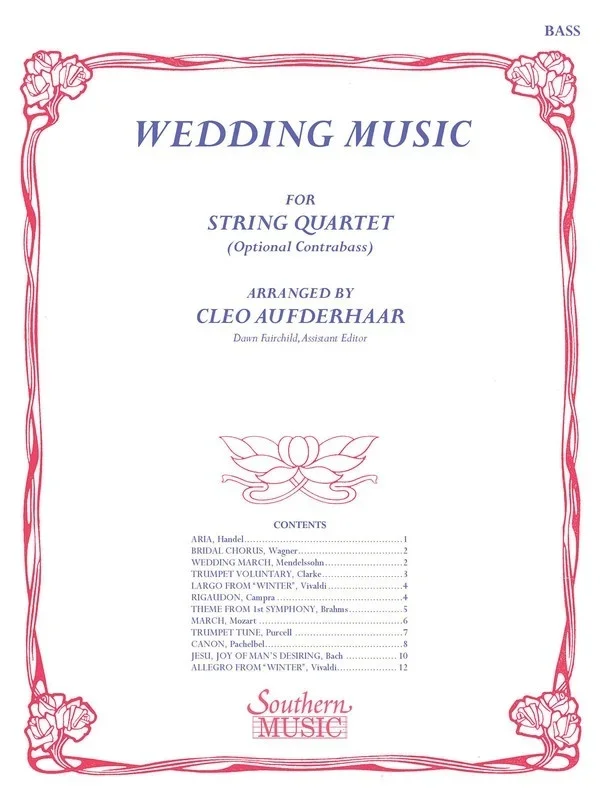 Wedding Music String Bass Part (Pod) (Softcover Book)
