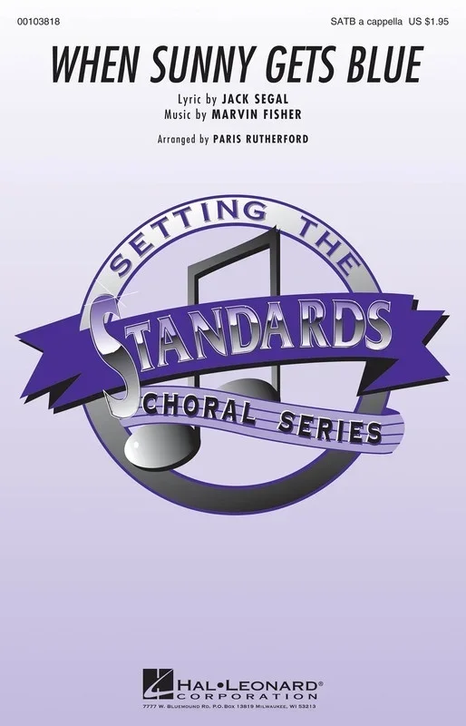 When Sunny Gets Blue SATB (Octavo)