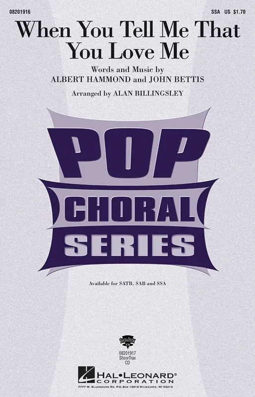 When You Tell Me That You Love Me SSA (Octavo)