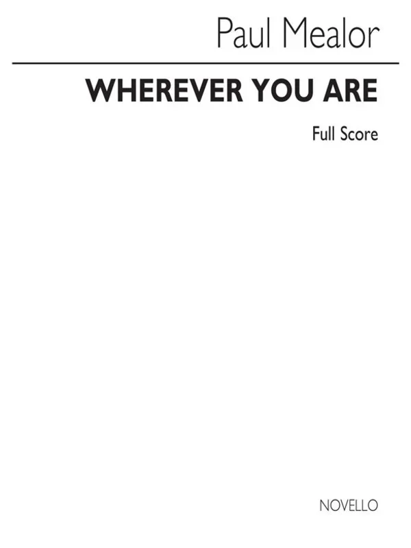 Wherever You Are SSA/Score