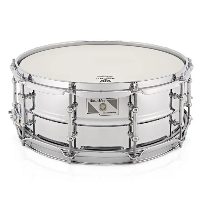 WorldMax Steel Snare Drum 14 x 5.5″ – Beaded Chrome Over