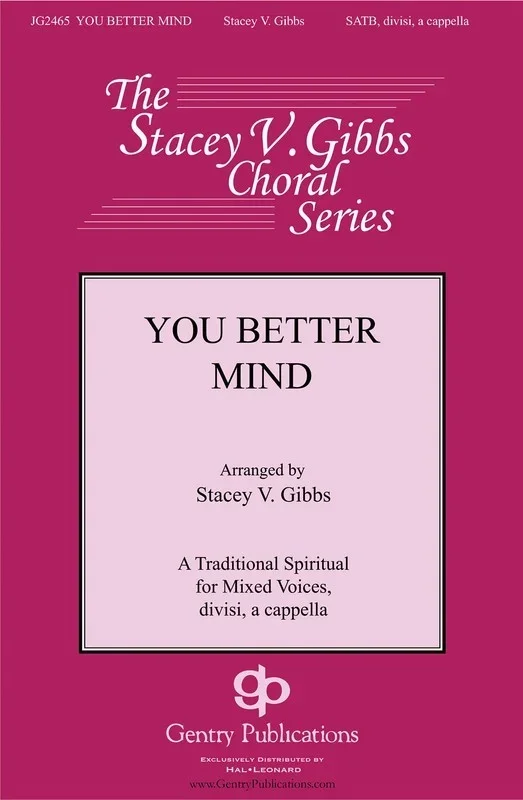 You Better Mind SATB A Cappella Book