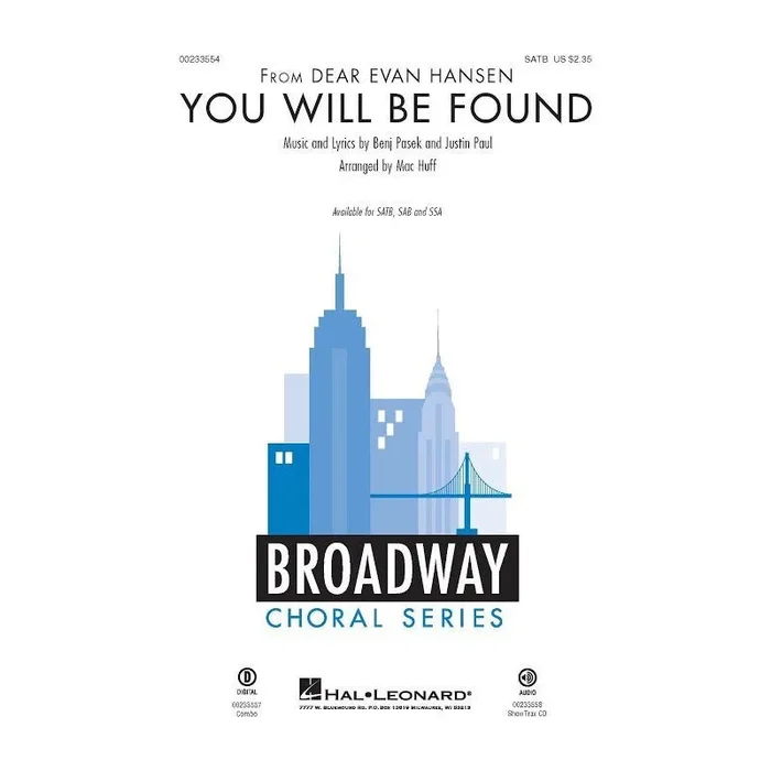 You Will Be Found (from Dear Evan Hansen) SATB